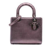 Medium Metallic Patent Microcannage Lady Dior